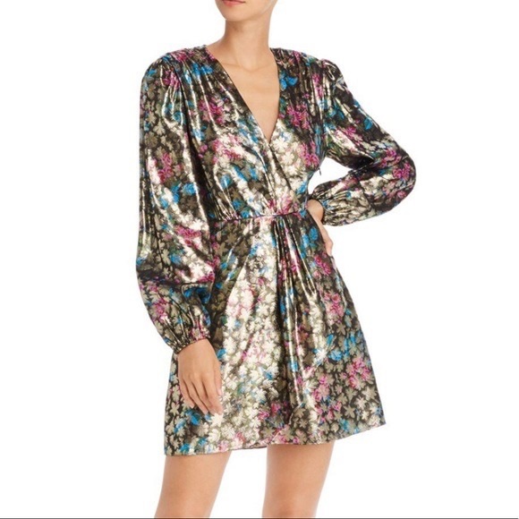 Sandro metallic mini dress glam rock indie sleaze - Picture 4 of 7